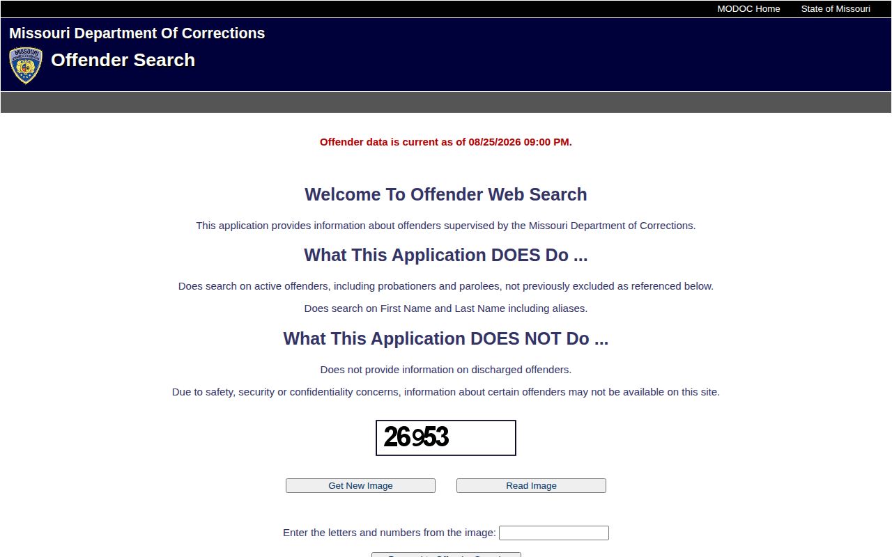 Pemiscot County Missouri DOC offender record search